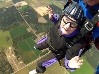 Granny marks 90th birthday with a skydive