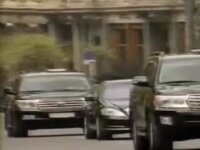 Interior Minister vehicle convoy at the Rustaveli Avenue 