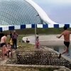 Summer “Beach” outside the Parliament in Kutaisi 