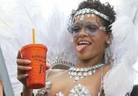 Rihanna in jeweled bikini at Barbados carnival 