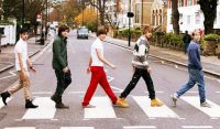 Beatles fans recreate famous Abbey Road crossing for 44th anniversary 