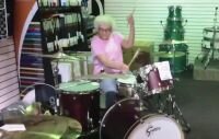 Grandma drummer rocks 